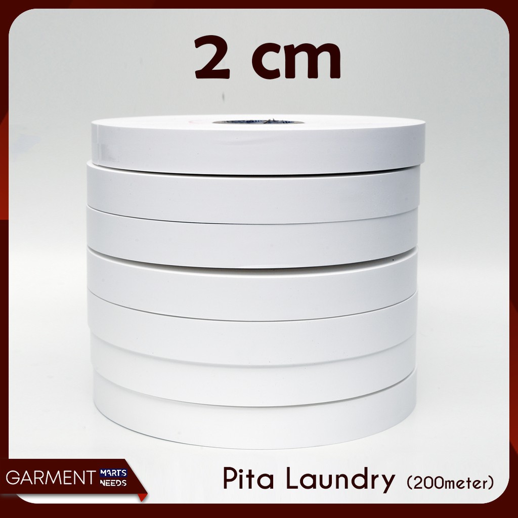 

Pita Laundry Taffeta Label Penanda Roll Kain Kertas 20 mm 2cm 200meter