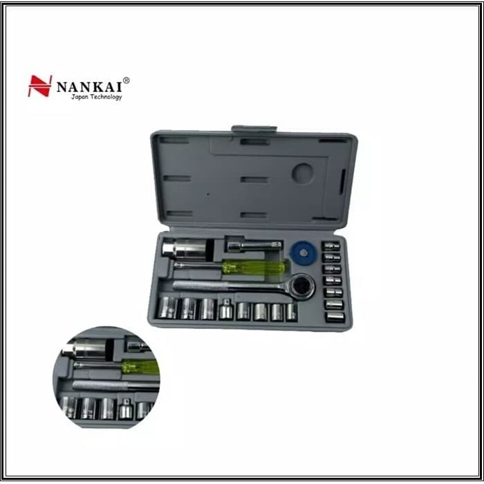 NANKAI Kunci Sok Shock Shocket Wrench Set 21 Pcs Mobil Motor