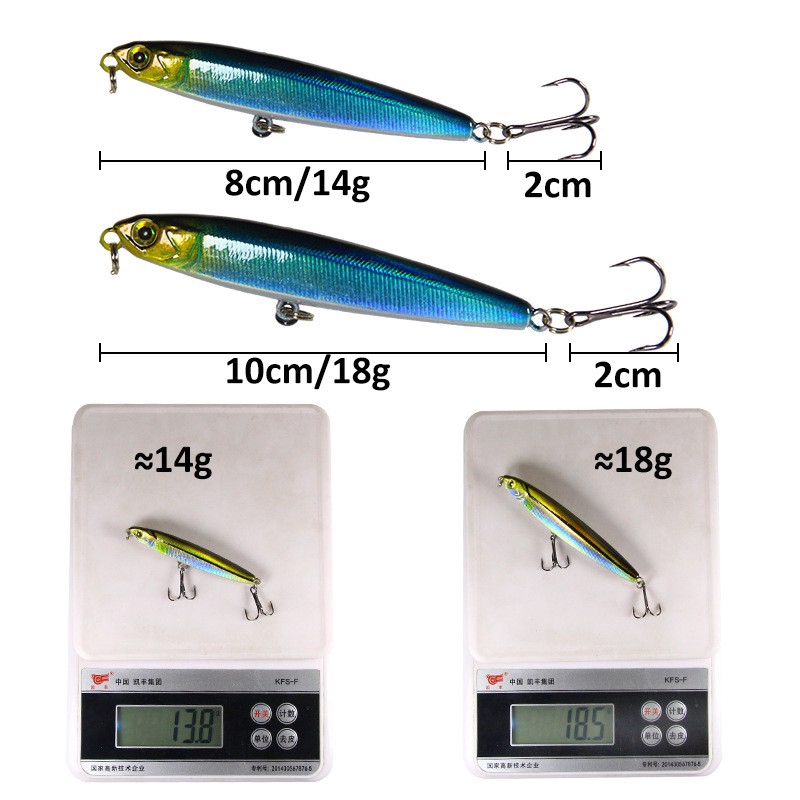 1PCS 18g/10cm Heavy Sinking Minnow Alat Pancing Murah Umpan Pancing Alat Pancing Umpan Mancing Plastic Bait Kail Pancing Umpan Ikan Umpan Mancing relix nusantara Umpan Pancing Buatan