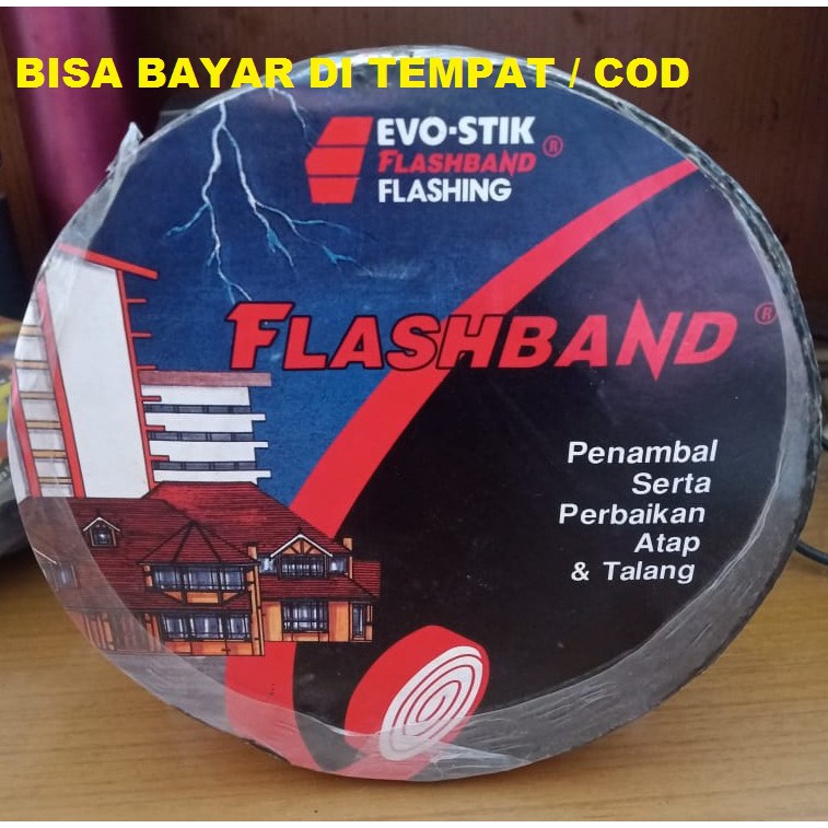 FLASHBAND FLASBAND PLASBAN LAKBAN / LEM ATAP SENG ASBES ANTI BOCOR TAMBAL / PENAMBAL ATAP GENTENG AS
