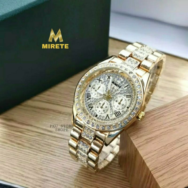 Jam Tangan Wanita DIAMOND kekinian terlaris tahan air || jam tangan wanita mirete model permata terbaru Free batrai cadangan || jam tangan cewek cantik || jam tangan wanita murah || jam tangan wanita mirete original bayar di tempat