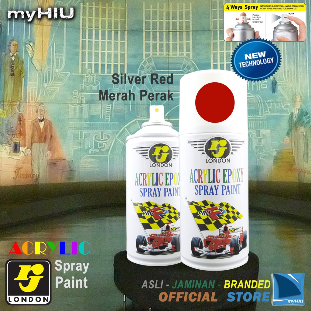 Cat Semprot Merah Perak 150 ~ 400 cc / Silver Red Spray Paint RJ LONDON