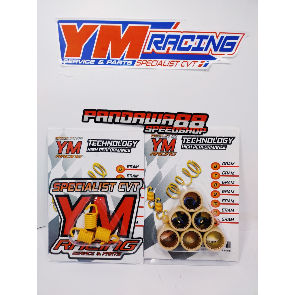 Roller 1set (6pcs) + Per kampas / Per Centry / Per Sentri KURAWA RACING ALL MATIC | CVT | (Beat/Mio/Vario/Scoopy/Nmax/Aerox/Genio/PCX/X Ride/Fino/Lexy/Xeon/Spacy)