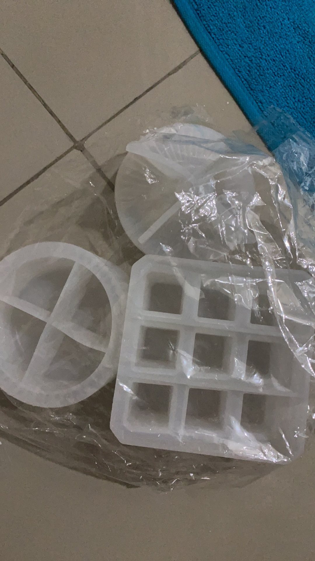 Inf Inf ✿ Kotak Cetakan Perhiasan Bahan Resin Silikon Dengan 9 Slot Epoxy Resin