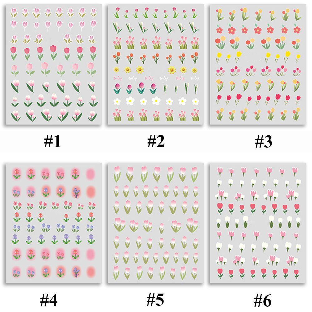 Stiker Kuku TOP Anti Air Tulip DIY Manicure 3D