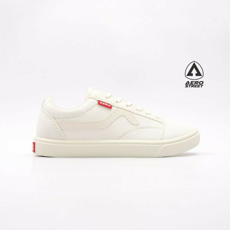 Aerostreet 36-45 Massive Low White - Sepatu Sneakers Casual Pria Wanita