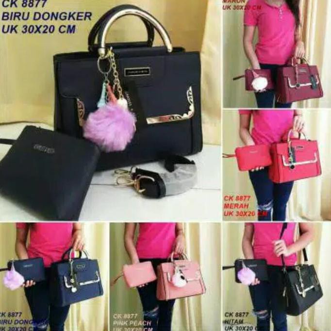 Bidinshop/Charles and Keith CK Set Dompet Tas Import Tas Wanita