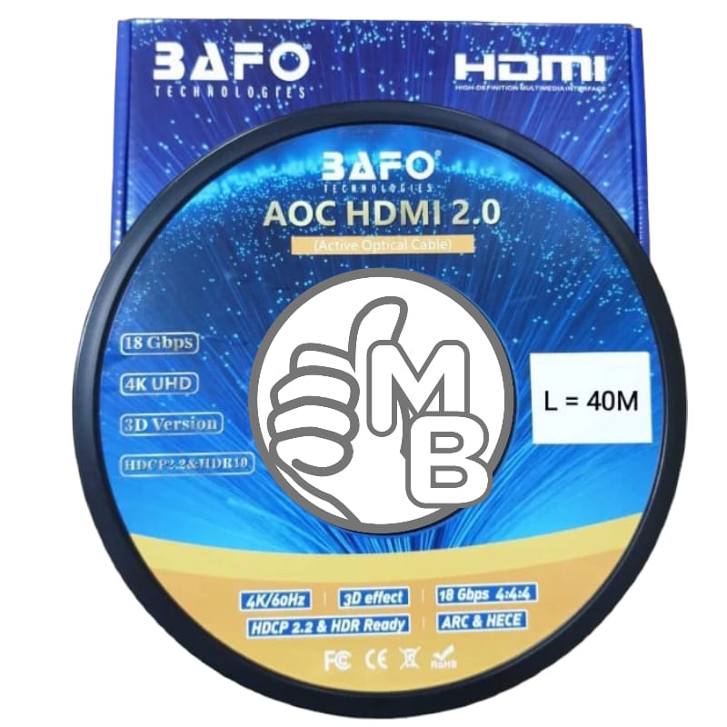 Bafo Kabel HDMI 40Meter V2.0 Fiber Optic 4K 3D ARC