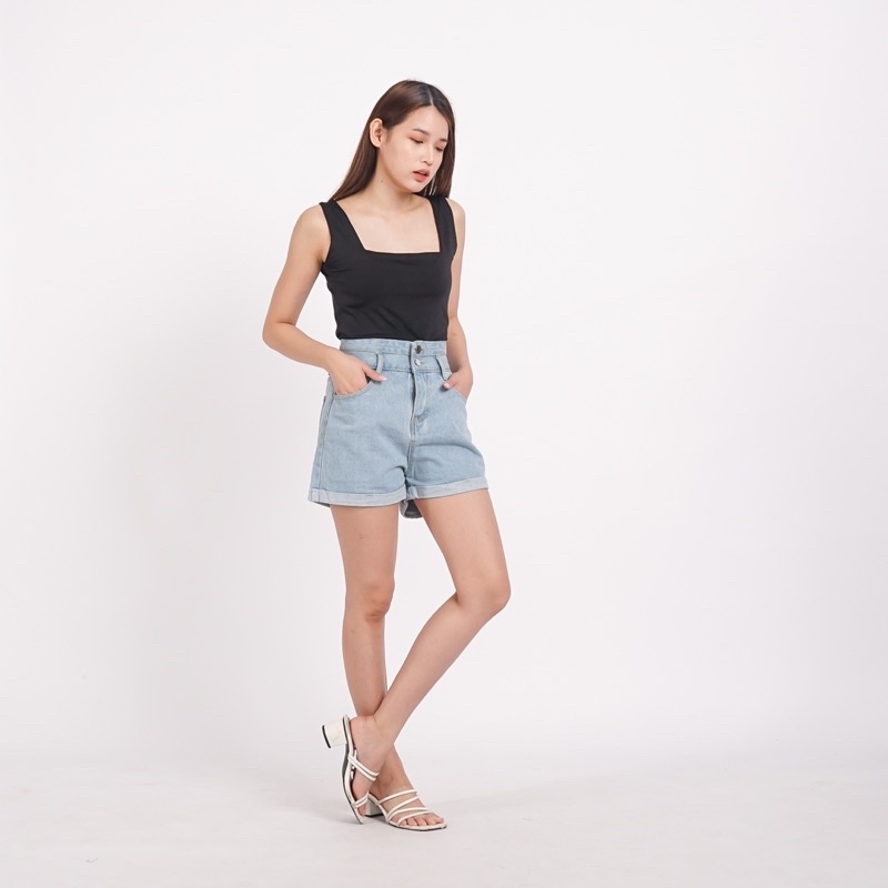 [LUXE.DLABEL]-ALEXIS JEANS| Celana pendek wanita jeans highwaist hot pants wanita import premium