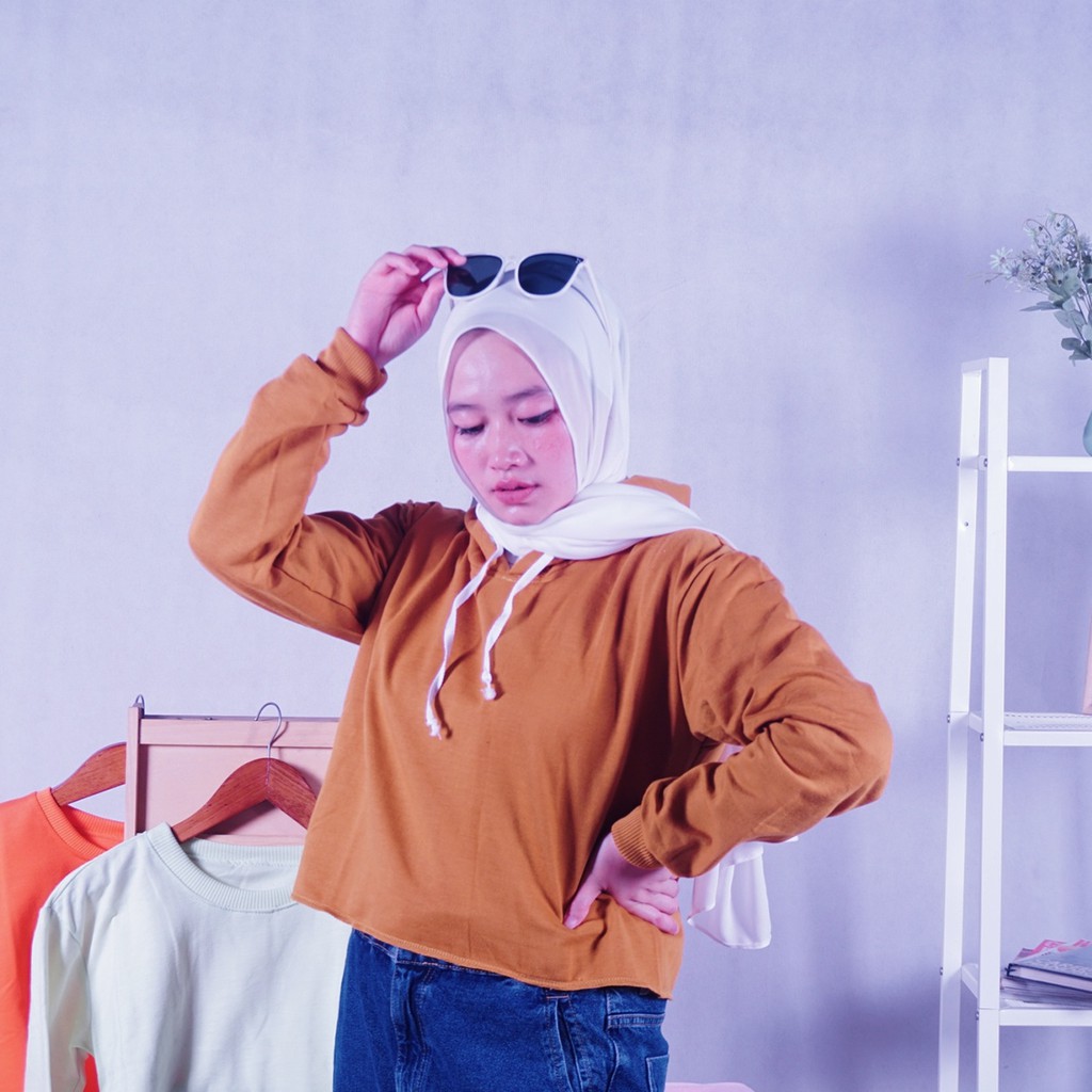 [COD] HOODIE CROOP OVERSIZED II HOODIE TRENDING 20 WARNA