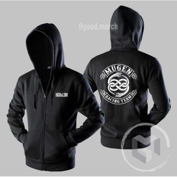 JAKET HOODIE ZIPPER MUGEN RACING TEAM HIGH AND LOW