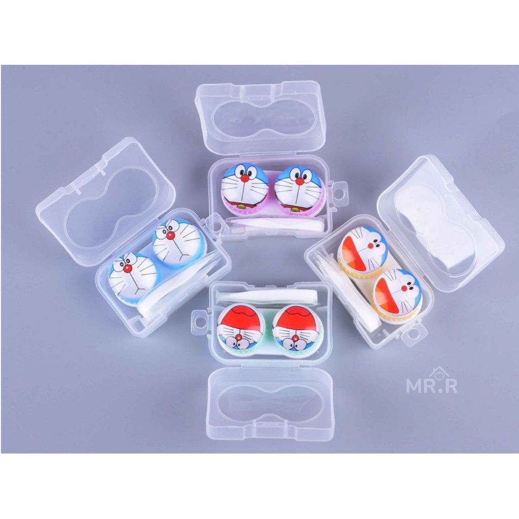 Tempat Soflens Lucu Kontak Lensa Simple Contact Lens Softlens Case 1 Set