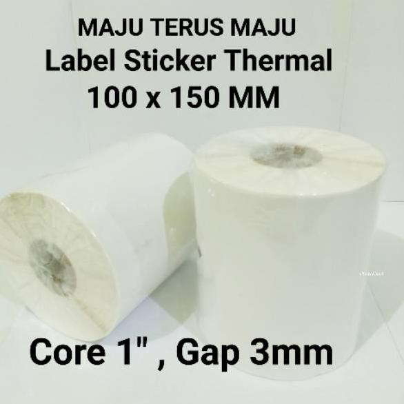 

℮ Label Sticker Bare 100x150mm Thermal (10cmx15cm isi 250pcs Core 1") ♤