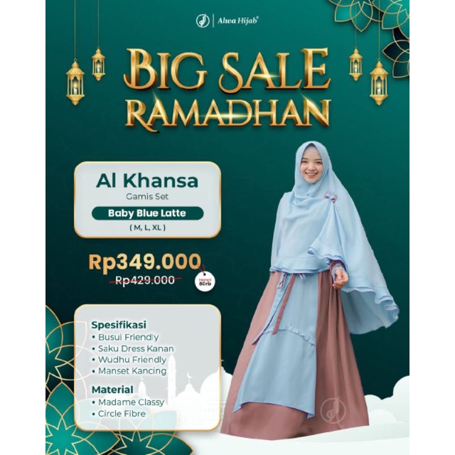 BIG SALE Gamis Al Khansa by Alwa Hijab