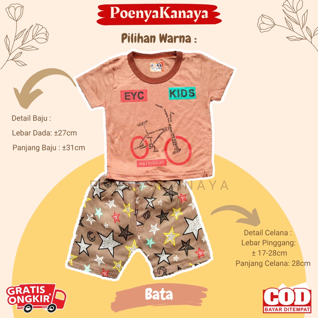 Setelan Baju Bayi Pendek Laki - Laki ARMY BIKE Don't Stop 6-12 Bulan STL21