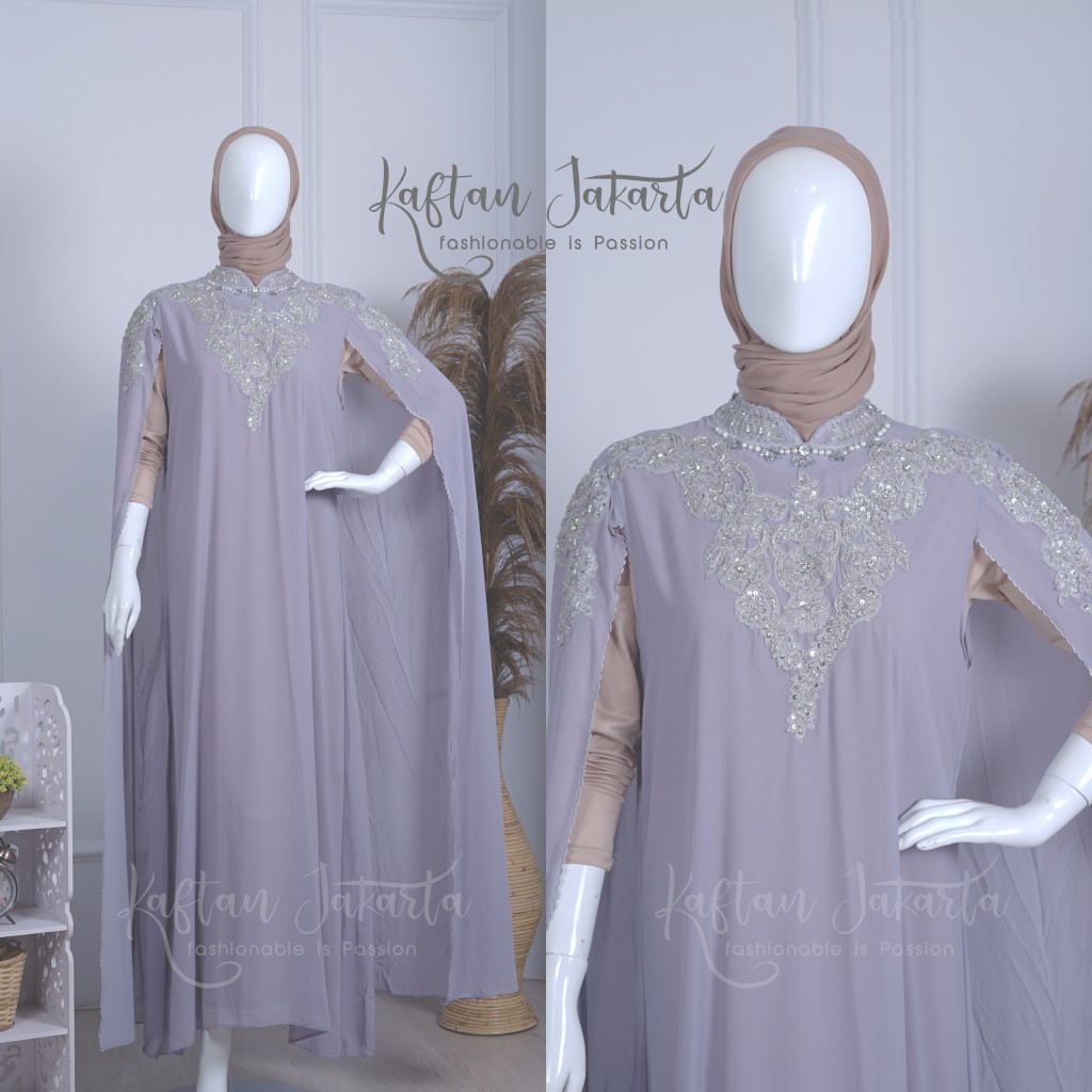 Kaftan Alifa - Kaftan Lebaran Wanita Cape Ceruty Premium By Kaftan Jakarta (Elegant)