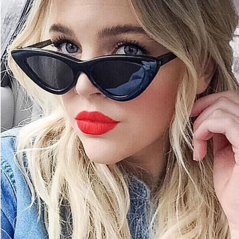 Bayar di TempatKacamata Hitam 2018 Korean Ulzzang Triangle Vintage Cat Eye Sunglasses Women Men