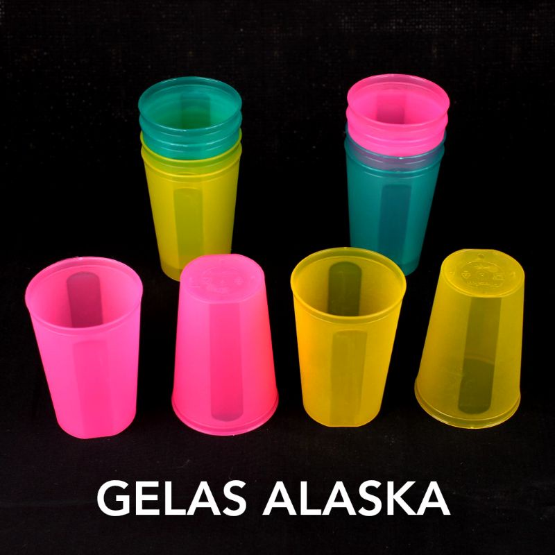 GELAS PLASTIK KH ALASKA/VIOLA MANGGIS MURAH