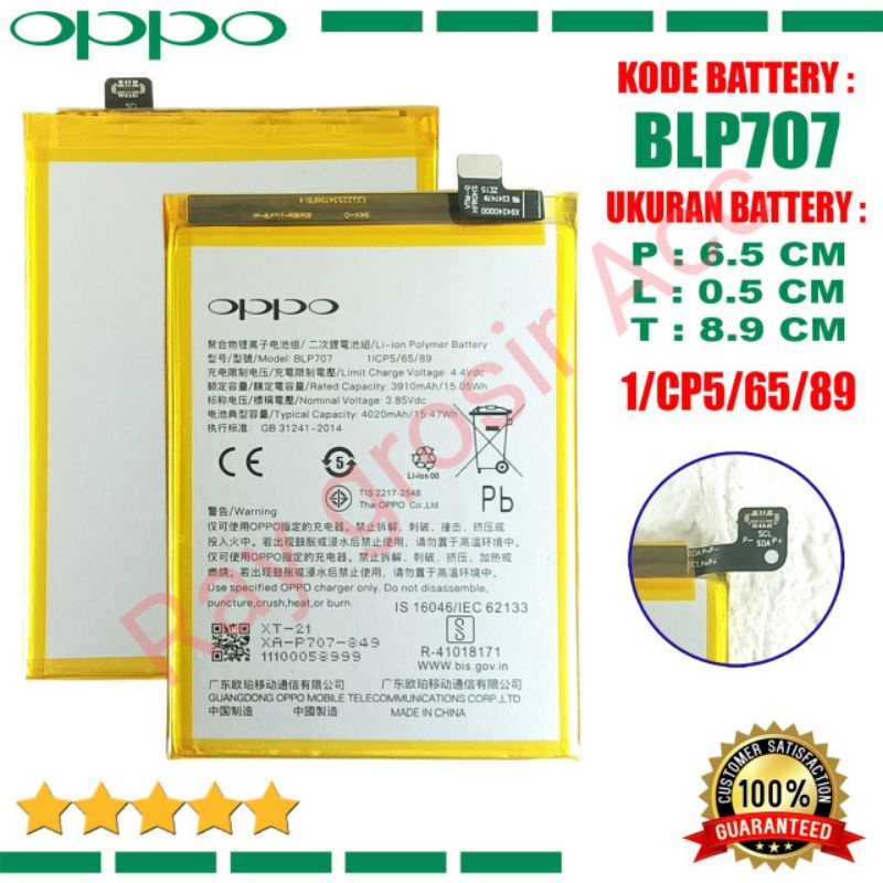 Baterai Original OPPO F11 CPH1911 CPH1913 BLP707 BLP-707