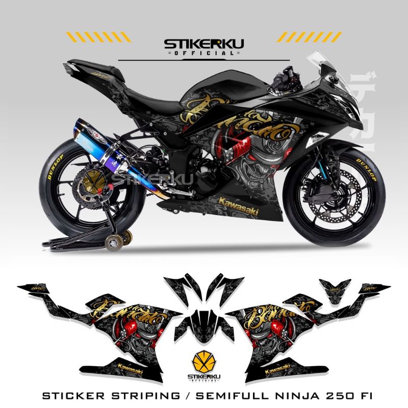 DECAL STRIPING MOTOR NINJA 250 FI OLD / DECAL STIKER SEMI FULL BODY KAWASAKI NINJA 250FI OLD / DECAL