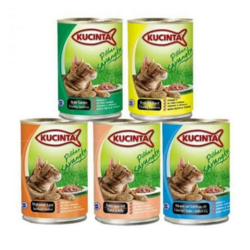 Makanan Kucing Kucinta Kaleng 400gr All Varian / Makanan basah / wet food