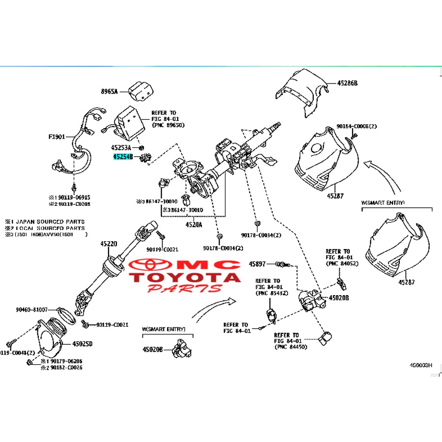 Damper Electric Steering Column EPS Camry Alphard Lexus Previa C-HR Voxy Corolla Yaris 45254-28040