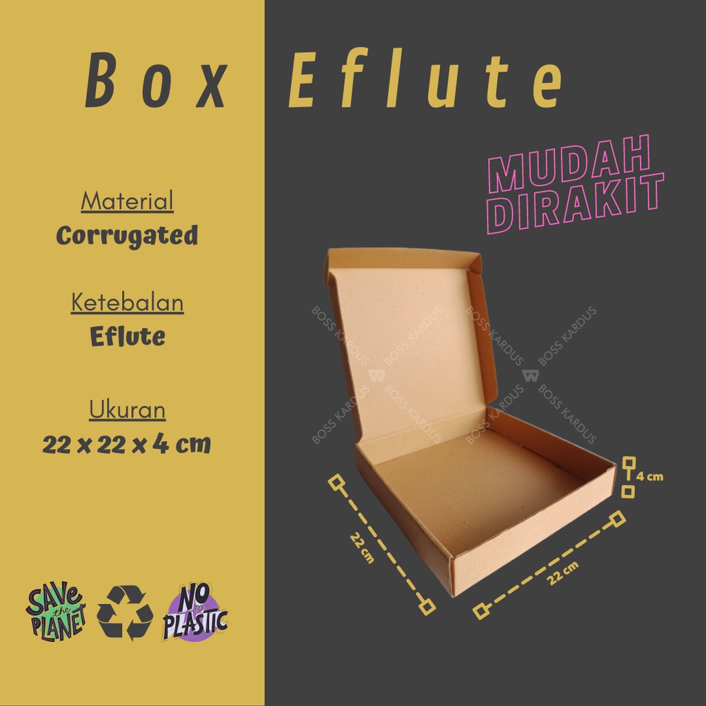 

Kardus 22x22x4/ Kardus Die cut/ Kardus corrugated/Box Packaging/Dus pizza