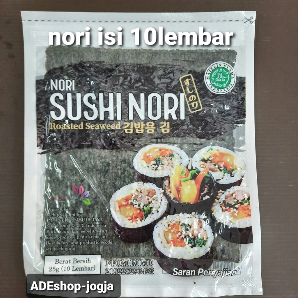 

sushi nori roasted seaweed java super food rumput laut yaki 10 sheet