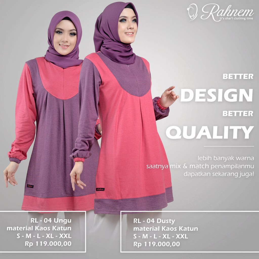 Atasan rahnem / rl 04 / baju atasan / atasan muslim / tunik / atasan dewasa