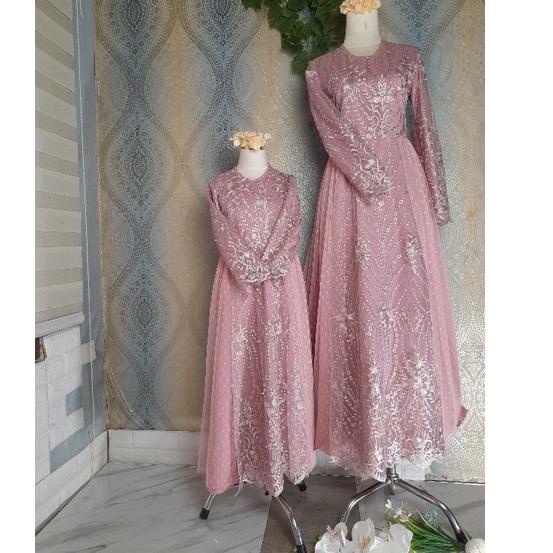 ((TERMURAH)) GAMIS IBU DAN ANAK // GAMIS LEBARAN // FREE REQUEST SIZEGAMIS BRUKAT KEKINIAN GAUN WISU