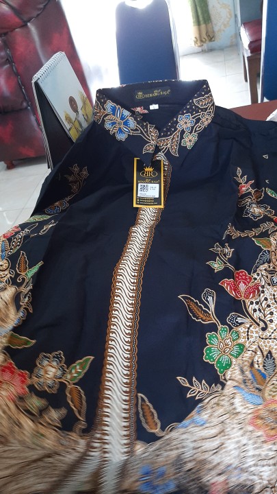 Benang Raja Tunik Batik Wanita Lengan Panjang Ukuran M L Xl