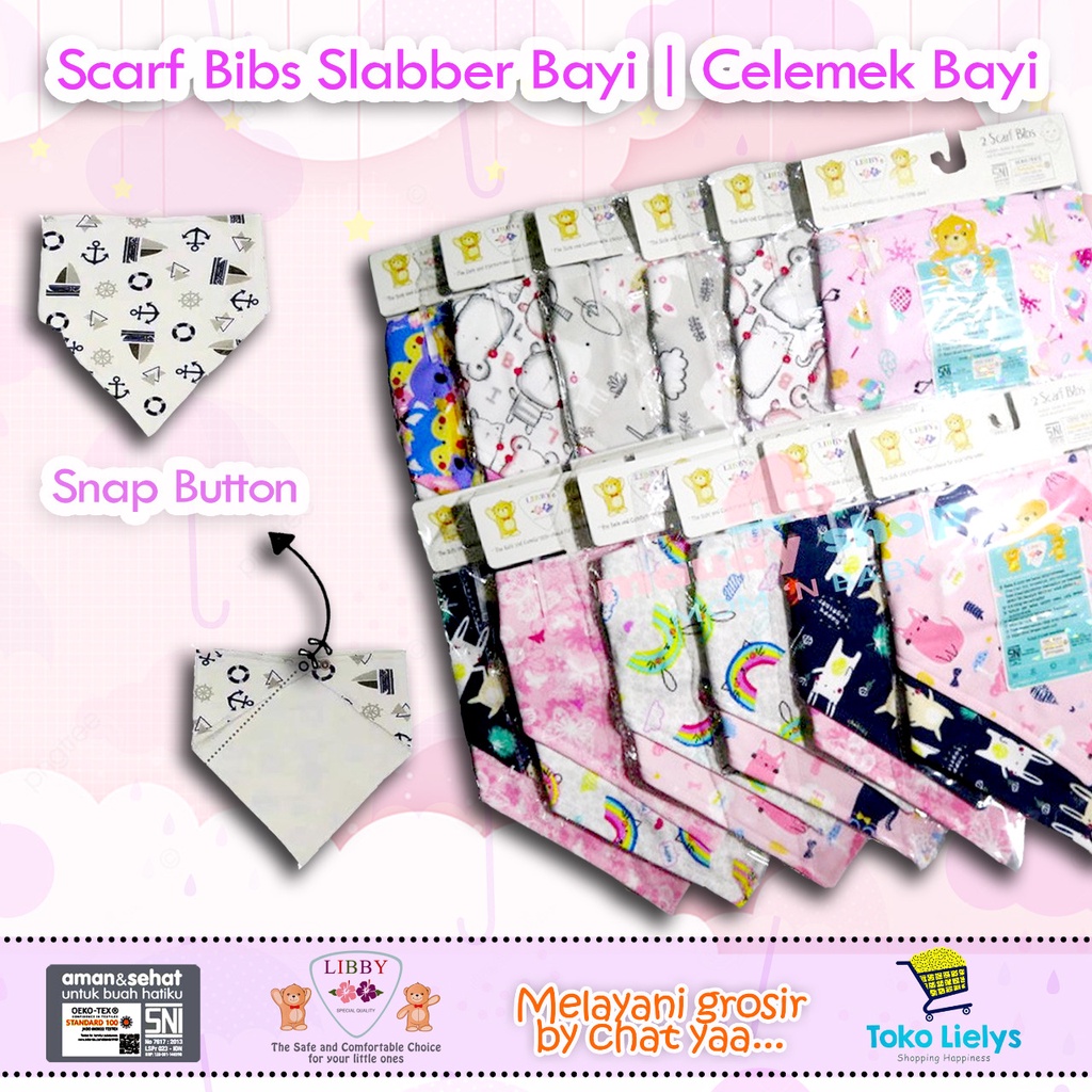 Libby Scarf Bib Celemek Segitiga Isi 2 PCS