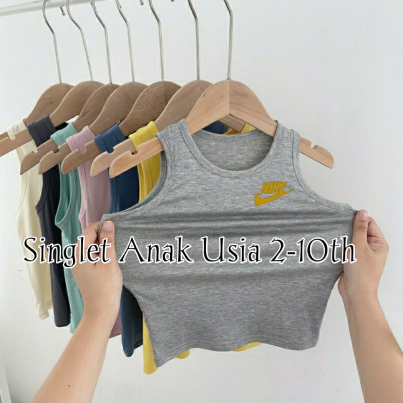 Singlet Anak NIK3 GOLD Baju Singlet Anak Usia 2-10th Kaos Dalam Anak Unisex Cotton Combed