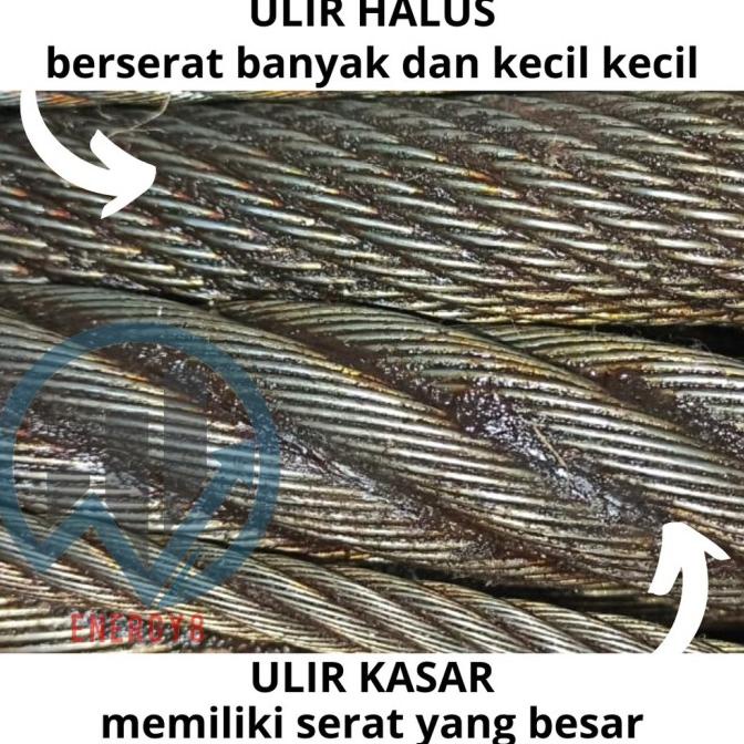 Kawat Seling Baja 20Mm -Wire Rope 20Mm - 7X35 Kawat Baja - Inti Baja