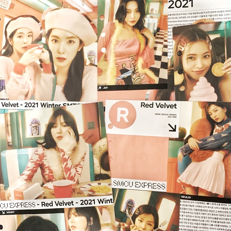 

red velvet smcu binder cover / binder deco A5 6 ring