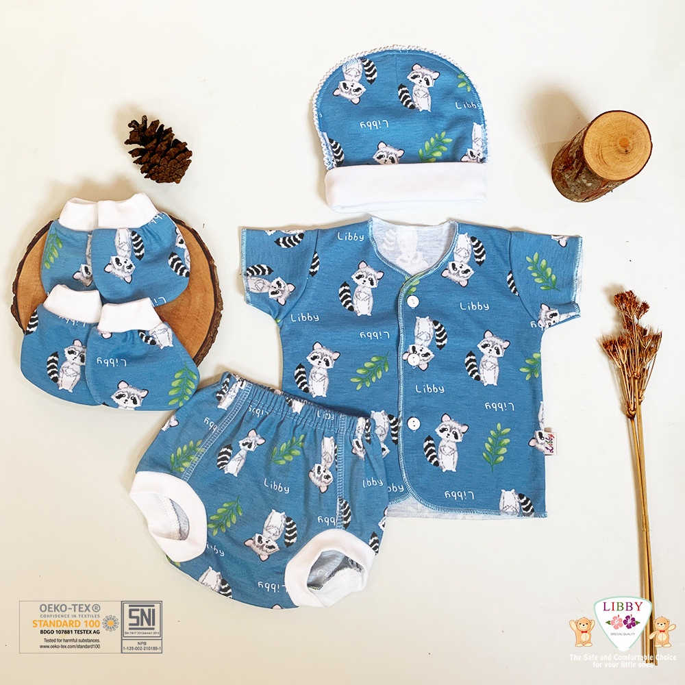 Sarung Tangan &amp; Kaki Bayi LIBBY Motif Island Explorer (1pcs/set)