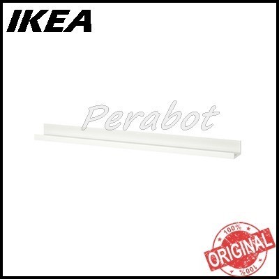 Rak ambalan dinding kayu minimalis tempat bunga hias, 115 cm ikea mos