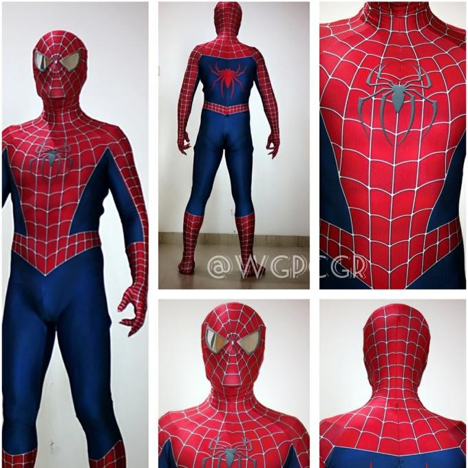 kostum suit spiderman raimi tobey maguire webbed 2002 Termurah