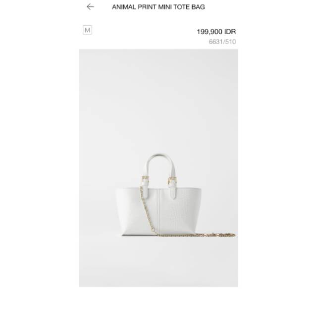 Sale Tas SELEMPANG ZARA ANIMAL PRINT mini TOTE BAG
