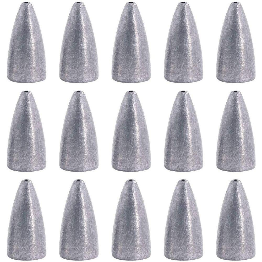 Sinker Timbal Pancing Agustina 50pcs Texas Rigs Bass Fishing Tackle Worm Fishing Sinker