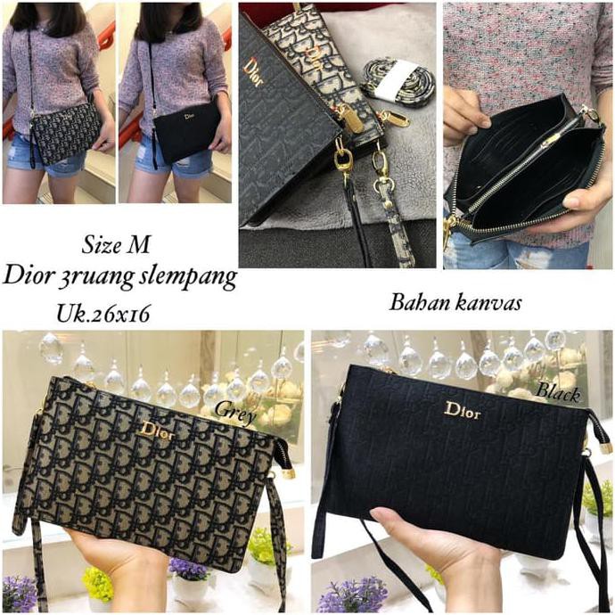 ❤️❤️ PENGIRIMAN CEPAT CLUTCH CEWEK MURAH❤️❤️ CLUCTH SLING DIOR 3RUANG 185 RB MURAH