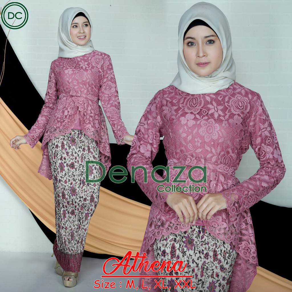 DEN&gt; NEW DESIGN KEBAYA BRUKAT - KEBAYA ATTENA - BRUKAT FASHION ANAK MUDA - BAJU KEBAYA MODERN PESTA