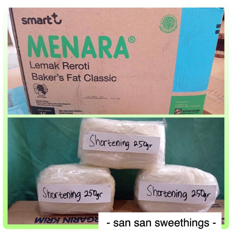 

mentega menara shortening 250g bakers fat / mentega putih