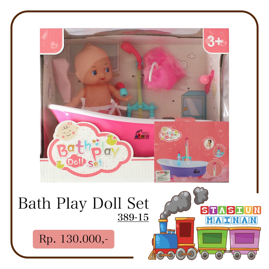 Mainan Bath Play Doll Set 389-15