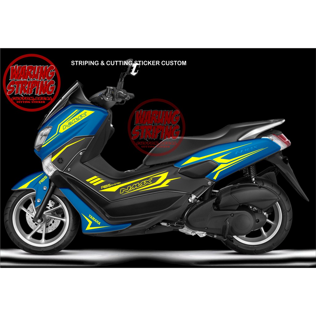 STIKER NMAX BIRU STYLISH