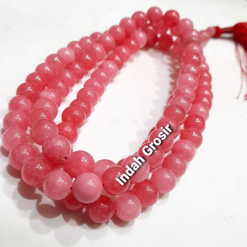 TASBIH BATU PINK ROSE QUATRZ 10MM 99BUTIR SPESIAL