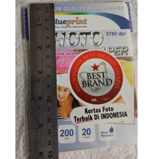 Blueprint Paper Photo A6 Glossy 200gsm / Ukuran Kertas Foto 4R Kecil