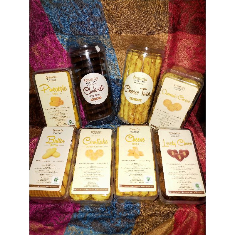 Kue Kering Cookies Nastar Kastengels Lidah Kucing Francis Artisan Bakery