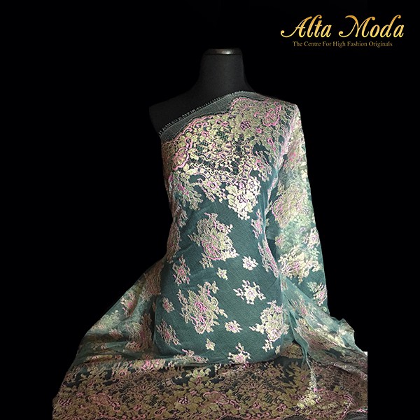 

Alta Moda Brokat Perancis Vintage Two Tone Tosca Pink