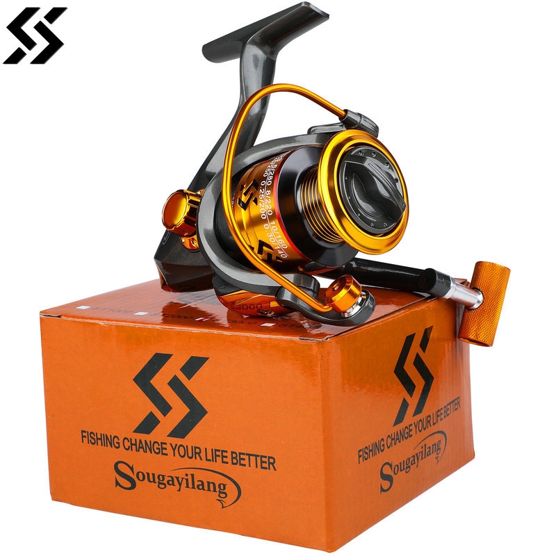 Sougayilang 1000-4000 Series Reel Pancing 12Ball Bearing Spinning Fishing Reel untuk Memancing di Air Asin